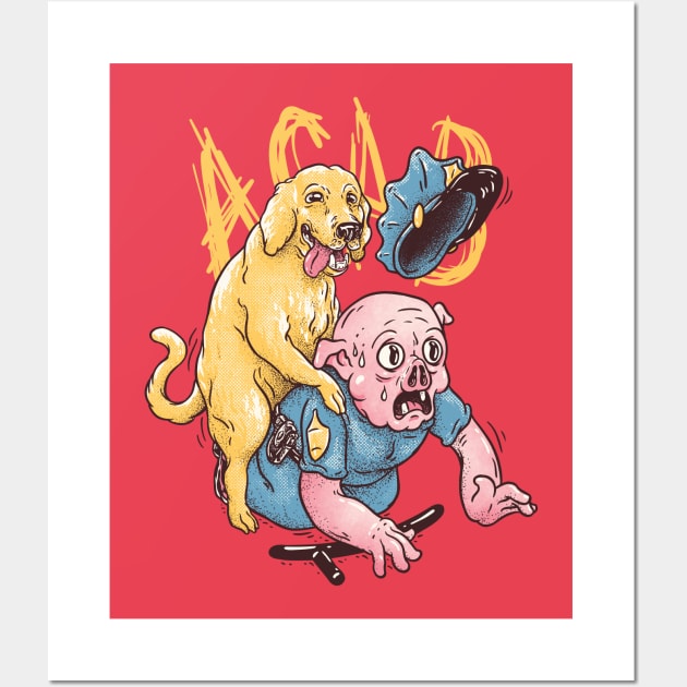 Yellow Lab Making Justice | Triumphant Revenge | Funny Hump Time | ACAB Fuck12 Fuck the Police | Defund The Police | Leg Hump Leghump | Eat The Rich | Kids Mask | Backpack | Funny Labrador Pig Cop Babushka Boi Wall Art by anycolordesigns